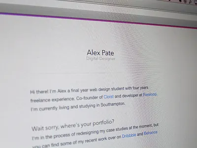 Temporary site clean flat gradient portfolio typography ui