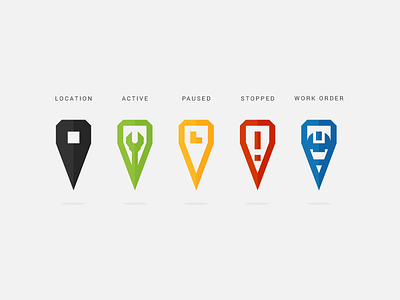 work status map pins app icons field service map pins