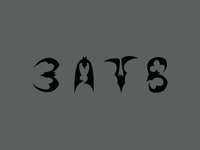 Bats bats illustration lettering type typography