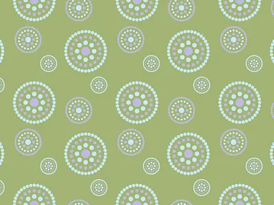 Pitsi - Lace circle green lace pattern retro