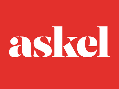 Askel editorial lettering letters logo magazine stencil vector