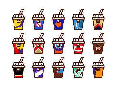 My Mcflurry... brand branding coffee cup illustration line linework mcflurry pattern shape stroke usa