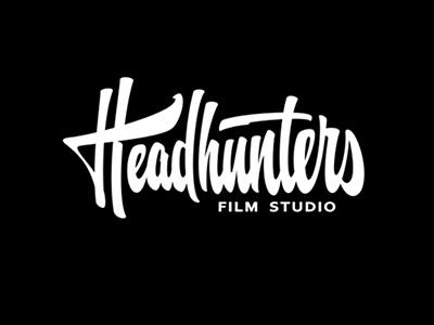 Headhunters Film Studio film graphic handstyle headhunters lettering logo logotype maniac script studio typework