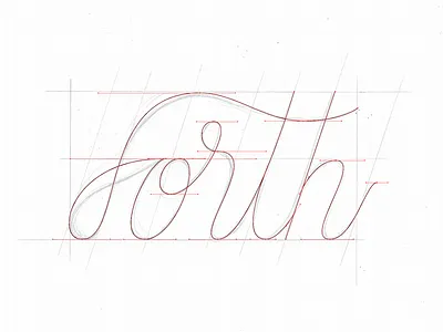 Forth calligraphy construction handlettering handmade lines type typography