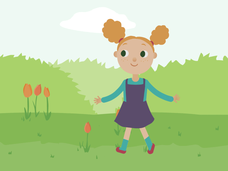 CBeebies Twins 2d animation cbeebies flash girl twin walk
