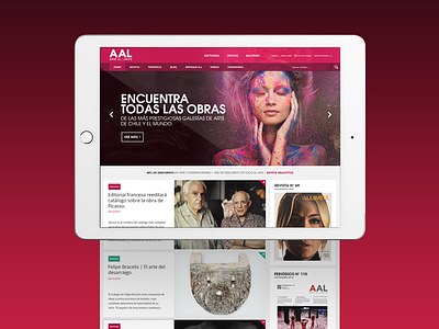 Arte Al Limite art arte al limite chile chileno freelance gallery ipad magazine santiago sitio web ui ux