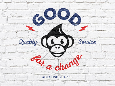 Oil Monkey Wall Mural auto change graffiti monkey mural oil quality service shop