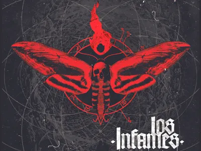 Los Infames cover dark hiphop illustration mexico