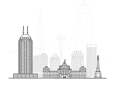 Indianapolis Cityscape buildings capitol cityscape indianapolis monument skyline skyscraper