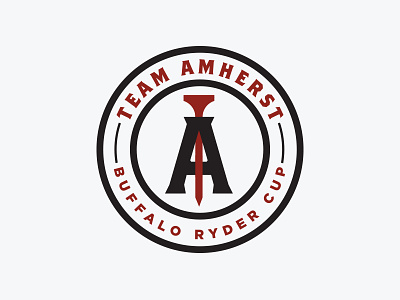 Team Amherst branding design golf icon logo monogram sports tee