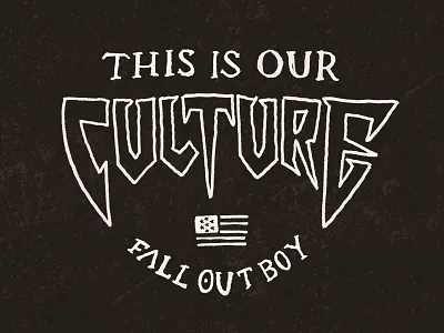 Culture graphic hand hand drawn lettering logo merch rock