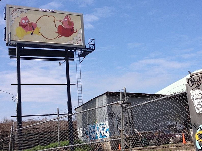 mailchimp billboard billboard cowboys hot dogs illustration mailchimp vinyl