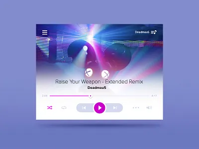 Widget clean deadmau5 flat interface materialdesign music player screendesign ui user ux widget