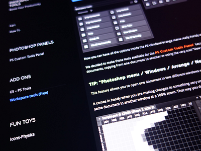 Photoshop Workspace Tools (FREE) arrange custom interface photoshop tools ui user ux windows workspace