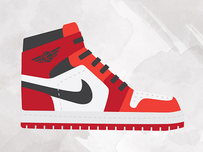 Jordan 1 design detail illustration jordan 1 mjs nike portland red retro swoosh tim weakland vintage