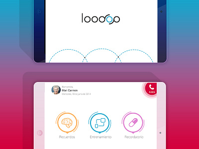 Mental training elderly ana rebeca perez calm colorful concept game ios shape smile tablet training ui ux