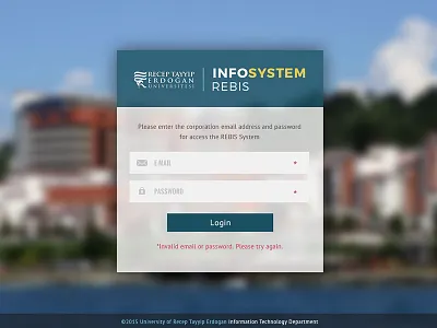 REBIS Login Screen blur design flat login minimal rebis simple ui