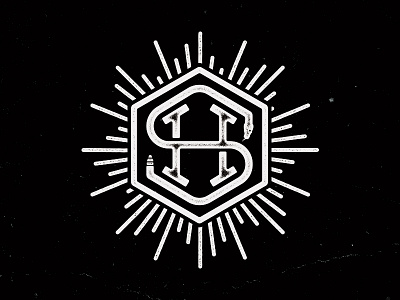 S H Monogram apparel branding custom design hand done lockup logo monogram sh snake vector vintage