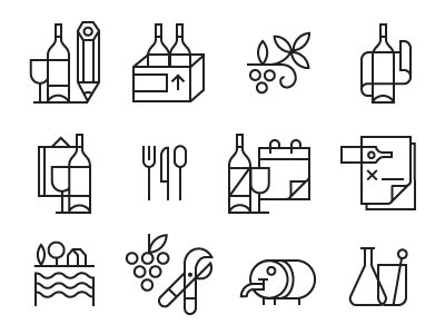 Bare Bottle Icons bare bottle icons line vector wine