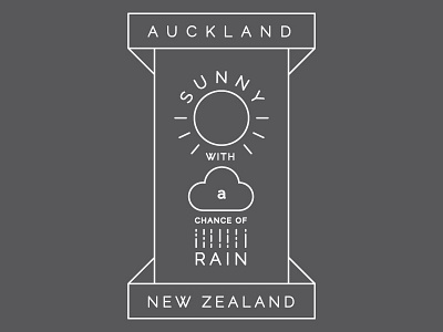 Sun / Rain auckland cloud creative design fun illustration line work new zealand rain sun typography