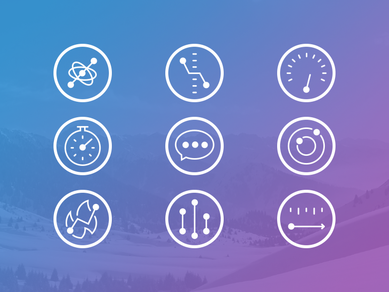 GogglePal Feature Icons icons illustration ski sports