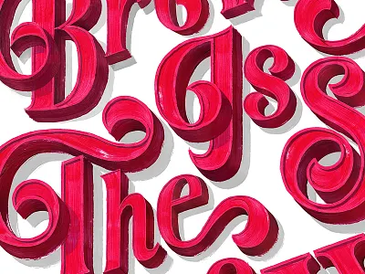 Brevity 3d brush digital graphicdesign illustration lettering paint photoshop red type typography