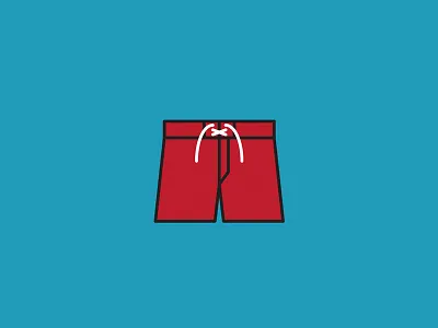 Classic Board Shorts flat icon illustration illustrator vector