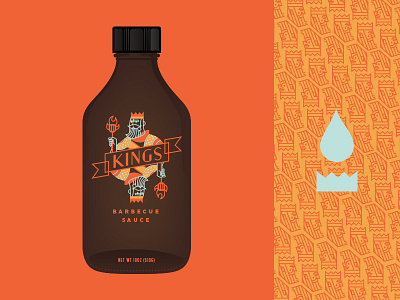 Kings Sauce bbq bottle crown drip grill king pattern royalty spatula
