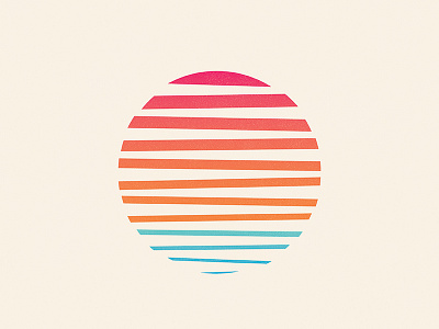 Minimal Sunset blend gradient josh warren lines ocean retro sun sunrise sunset texture waves