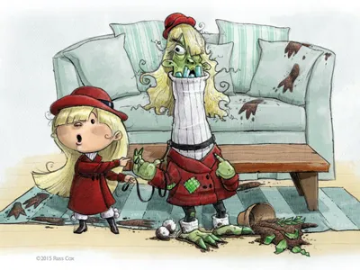 Ethel cartoon character design children book digital humor ink manga monster pen pencil traditional