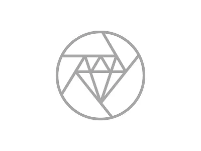 Diamond Shutter Monoweight branding circle diamond icon identity lens logo photography shutter wedding