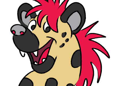 Cherry Hyena animal critter happy hyena spotted hyena toon toony