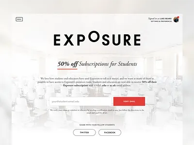 Exposure Student Discounts!