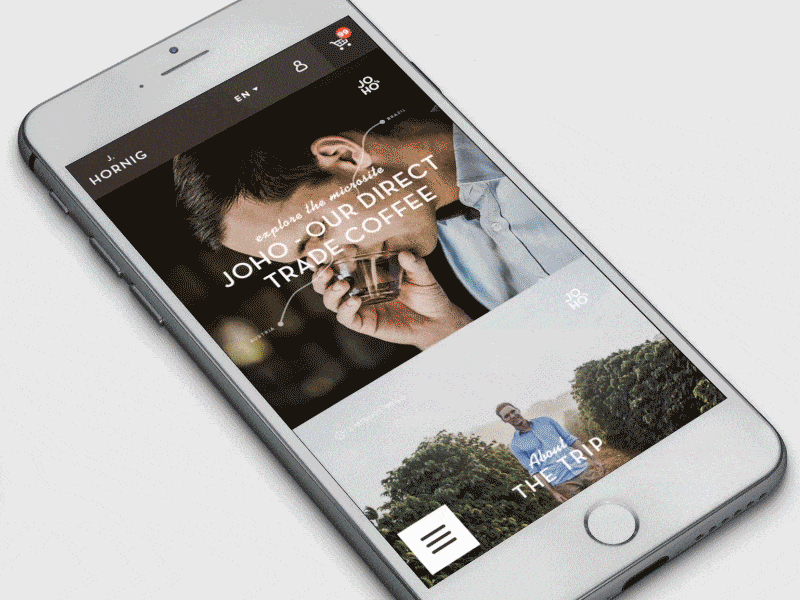 jhornig.at - mobile coffee ecommerce fill hornig loading preloader shop transition webshop wild