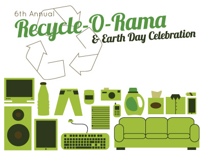 Recycle Event batteries celebration e waste earth day electronics green recycle recycling