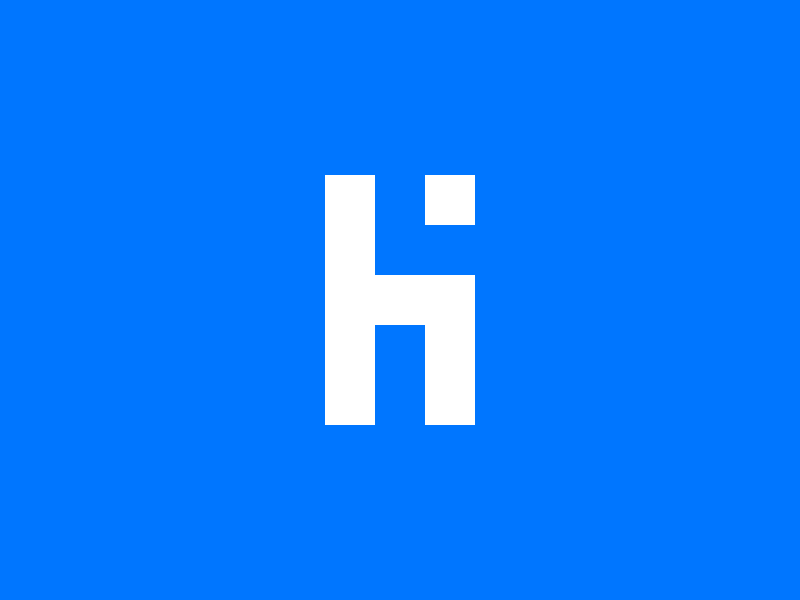 Hi concept hi icon logo