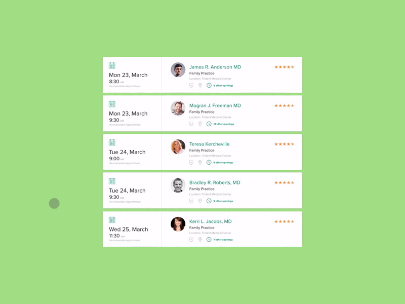 Exploratory Detail View animation healthcare makingmatter ui