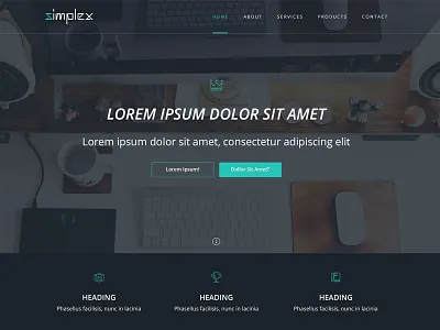 FREE PSD Template Simplex color creative free freebie psd template unique web