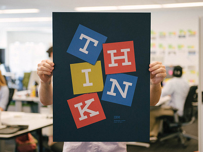 THINK austin french paper ibm ibm design paul rand printmaking screenprint sxsw texas think thomas j watson