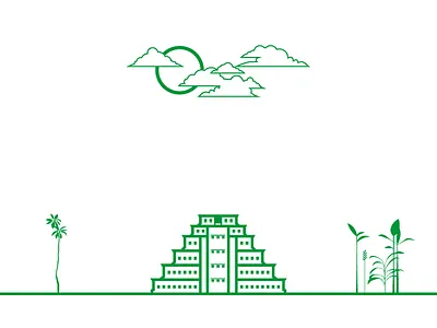 Tajin pyramid green mayan monochrome nichos pyramid tajin