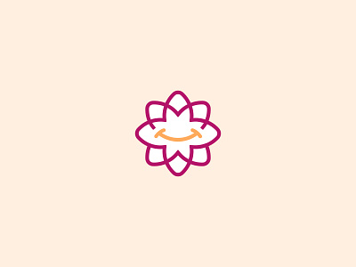 Flower logo flower happy logo petal smiling