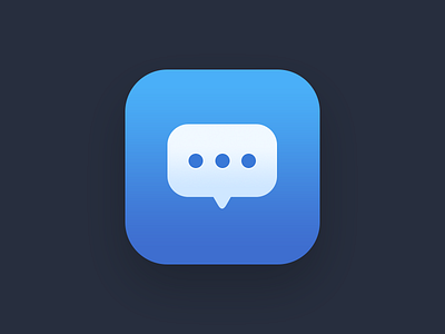 VK Messenger iOS App Icon app chat clean dialog icon ios ios8 ipad iphone messenger vk