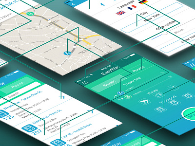 Easy Way Screens app design concept android art flat clean simple interface logistics lyft mobile ios iphone sketch taxi transportation uber ui ux