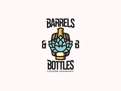 Barrels And Bottles badge barrel branding emblem logo