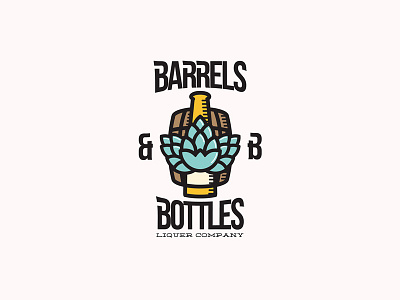 Barrels And Bottles badge barrel branding emblem logo