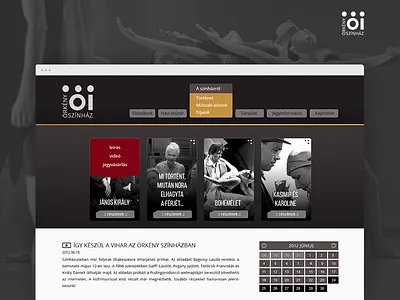 Örkény István Theatre concept UI art theatre ui webdesign