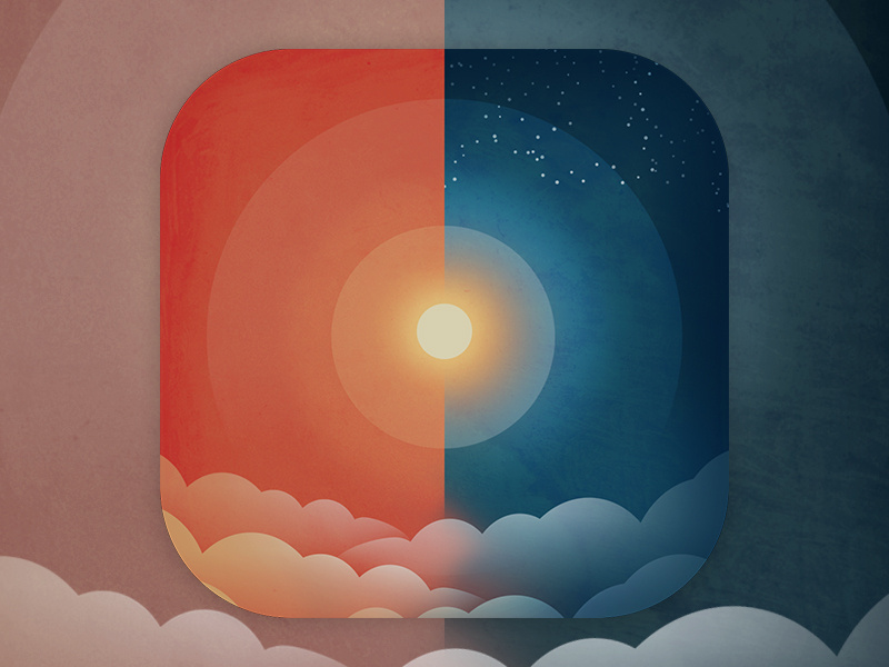 Example of Sunset & sunrise app icon