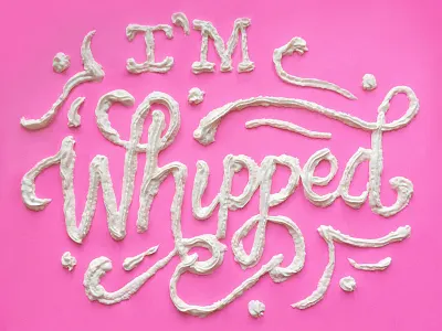 Edible Love Note - Whipped Cream cream food food lettering food type food typography lettering typography whipped cream