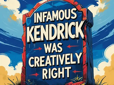 Infamous Kendrick branding graphic design logo