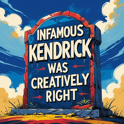 Infamous Kendrick branding graphic design logo